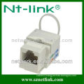 Dual IDC White Color Cat6 Keystone Jack with Cable Tie